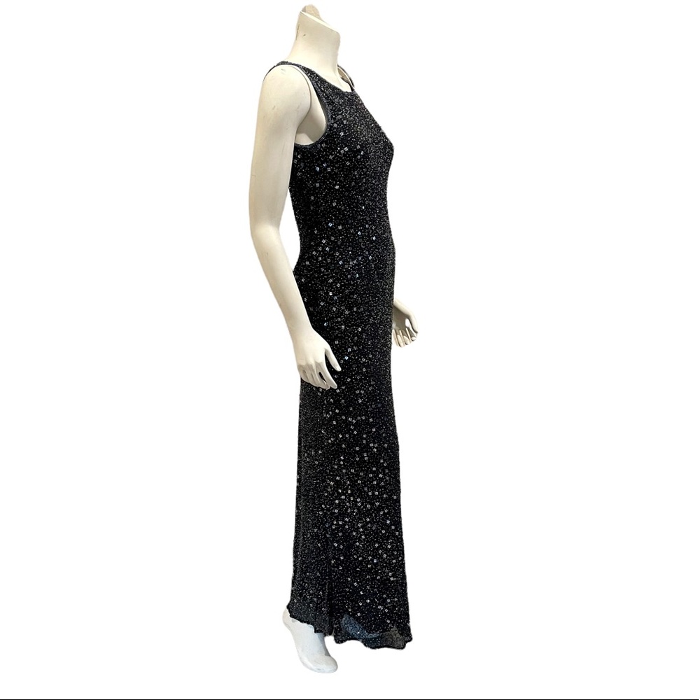 Vintage Beaded Silk Cocktail Dress - Picture 9 of 10